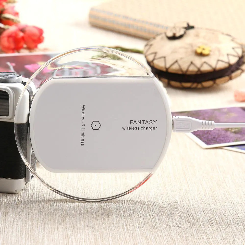 Crystal Wireless Charger with Transmitter and Receiver