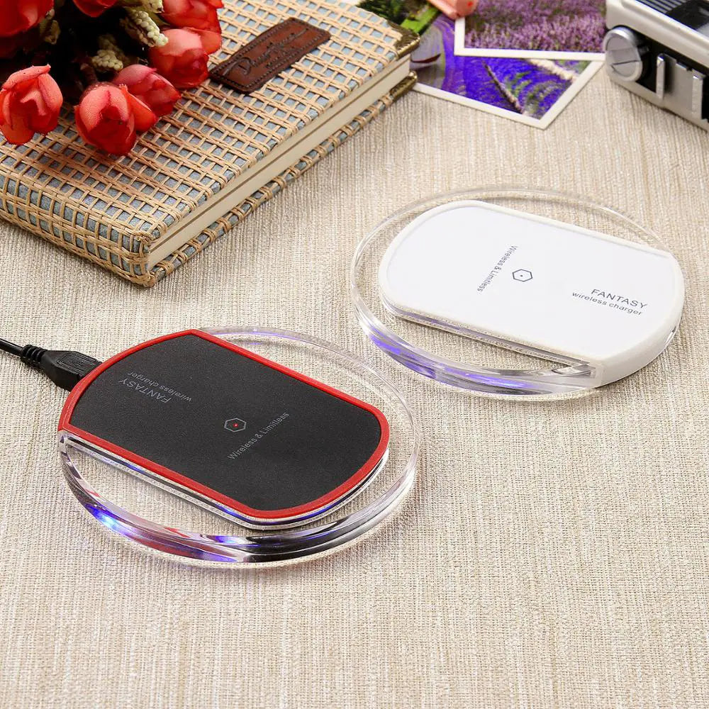 Crystal Wireless Charger with Transmitter and Receiver