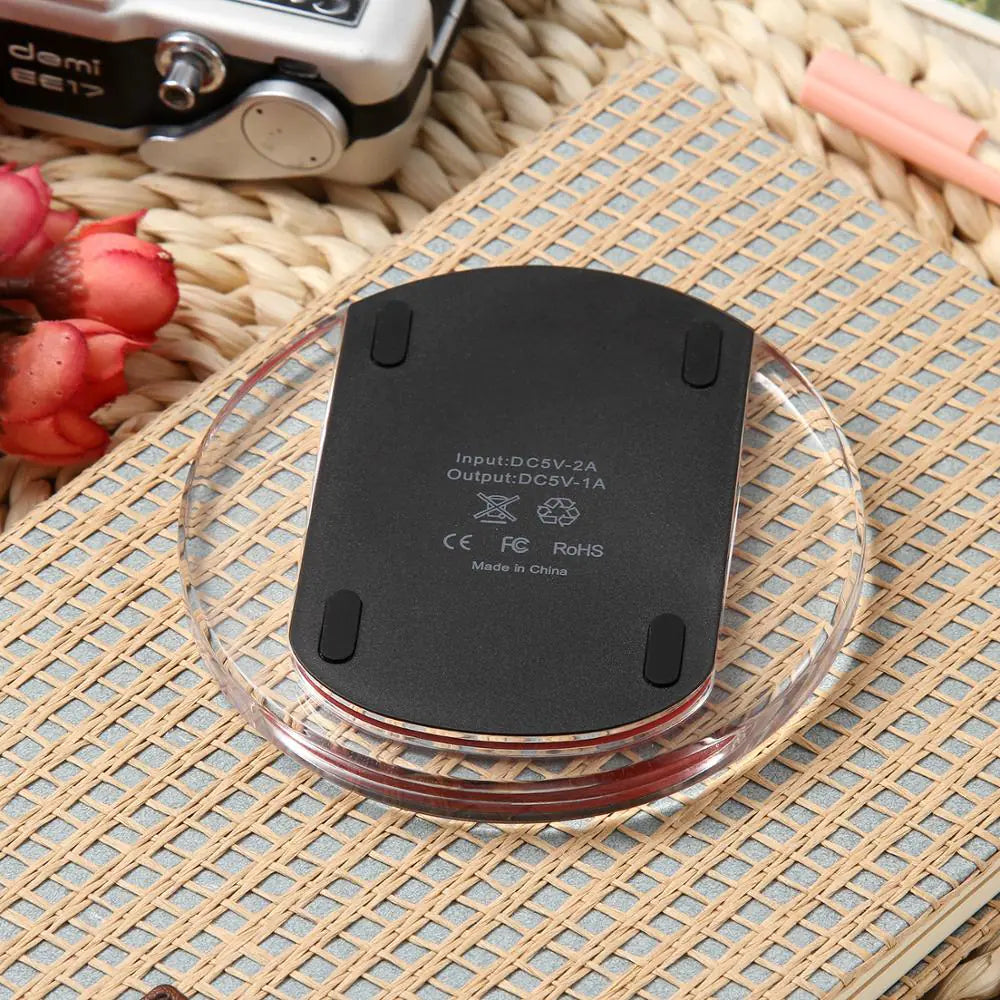Crystal Wireless Charger with Transmitter and Receiver
